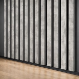 3D dekorative Lamellen, Holzleisten für Wände, Decke oder Trennwand (28x37 cm) (Beton/Loft)