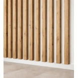 3D Lamellenwand, Holzlamellen für Wand oder Decke (30x40 mm) (rustikale Eiche)