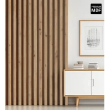 3D Lamellenwand, Holzlamellen für Wand oder Decke (30x40 mm) (rustikale Eiche)