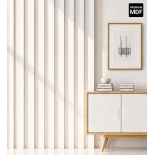 3D Lamellenwand, Holzlamellen für Wand oder Decke (30x40 mm) (Weiß)