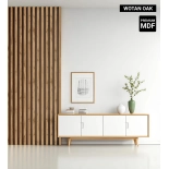 3D Lamellenwand, Holzlamellen für Wand oder Decke (30x40 mm) (Eiche Wotan)