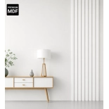 3D Lamellenwand, Holzlamellen für Wand oder Decke (30x40 mm) (Weiß)