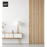 3D Lamellenwand, Holzlamellen für Wand oder Decke (30x40 mm) (rustikale Eiche)