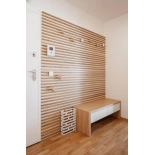 3D Lamellenwand, Holzlamellen für Wand oder Decke (16x30 mm) (Eiche)