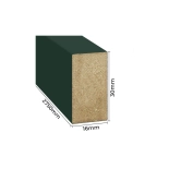 3D Lamellenwand, Holzlamellen für Wand oder Decke (16x30 mm) (Grün)
