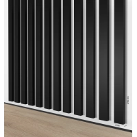 3D Lamellenwand, Holzlamellen für Wand oder Decke (16x30 mm) (schwarz)