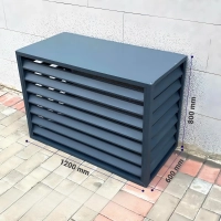 Pokrov za zunanjo enoto klimatske naprave, aluminij, antracit, 100x70x50 cm