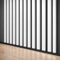 3D Lamellenwand, Holzlamellen für Wand oder Decke (16x30 mm) (Weiß)