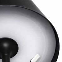 Tischlampe für Restaurants, SCHWARZ, mit Akku, wiederaufladbar, 3600 mAh