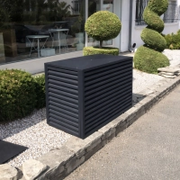 Pokrov za zunanjo enoto klimatske naprave, aluminij, antracit, 100x70x50 cm