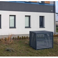 Pokrov za zunanjo enoto klimatske naprave, aluminij, antracit, 100x70x50 cm [CLONE]