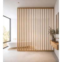 Holzlatten für Trennwände (28x60 mm) (RUSTIKALE EICHE)