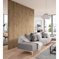 Holzlatten für Trennwände (28x60 mm) (RUSTIKALE EICHE)