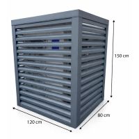 Pokrov za zunanjo enoto klimatske naprave, aluminij, antracit, 100x70x50 cm [CLONE]