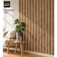 3D Lamellenwand, Holzlamellen für Wand oder Decke (16x30 mm) (Walnuss)