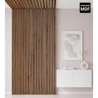 3D Lamellenwand, Holzlamellen für Wand oder Decke (16x30 mm) (Walnuss)