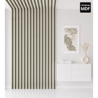 3D-Dekorlamellen für Wand und Decke, Holzlatte (OLIVE) 16x28 mm