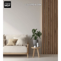 3D Lamellenwand, Holzlamellen für Wand oder Decke (16x30 mm) (Walnuss)