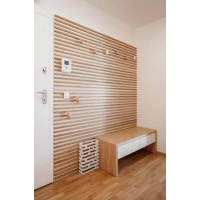 3D Lamellenwand, Holzlamellen für Wand oder Decke (16x30 mm) (Eiche)