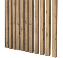 3D Lamellenwand, Holzlamellen für Wand oder Decke (30x40 mm) (rustikale Eiche)