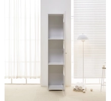 Schrank für Schmutzwäsche, weiß, 3 runde Löcher