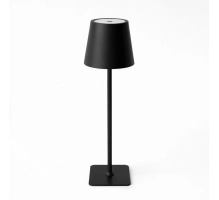 Tischlampe für Restaurants, SCHWARZ, mit Akku, wiederaufladbar, 3600 mAh