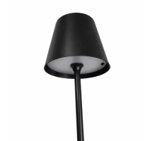 Tischlampe für Restaurants, SCHWARZ, mit Akku, wiederaufladbar, 3600 mAh