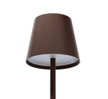 Tischlampe für Restaurants, BRAUN, mit Akku, wiederaufladbar, 3600 mAh