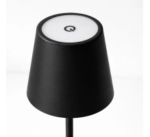 Tischlampe für Restaurants, SCHWARZ, mit Akku, wiederaufladbar, 3600 mAh