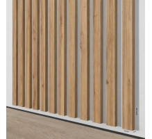 3D Lamellenwand, Holzlamellen für Wand oder Decke (16x30 mm) (Eiche)