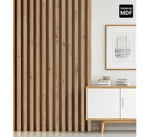 3D Lamellenwand, Holzlamellen für Wand oder Decke (30x40 mm) (rustikale Eiche)