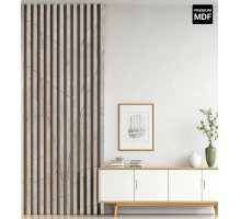 3D-Dekorlamellen, Holzleisten für Wand und Decke (28x37 mm) (CASPIO)