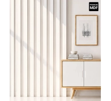 3D Lamellenwand, Holzlamellen für Wand oder Decke (30x40 mm) (Weiß)