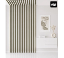 3D-Dekorlamellen für Wand und Decke, Holzlatte (OLIVE) 16x28 mm