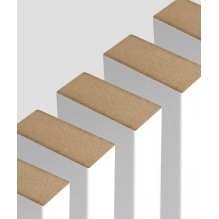 Lesene letvice za pregradne stene (28x60mm) (belo)