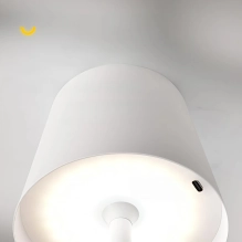 Tischlampe für Restaurants, WEISS, mit Akku, wiederaufladbar, 3600 mAh