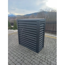 Pokrov za zunanjo enoto klimatske naprave, aluminij, antracit, 100x70x50 cm [CLONE]