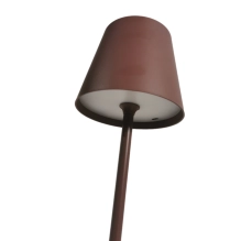 Tischlampe für Restaurants, BRAUN, mit Akku, wiederaufladbar, 3600 mAh
