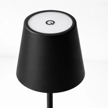 Tischlampe für Restaurants, SCHWARZ, mit Akku, wiederaufladbar, 3600 mAh
