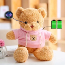 Versteckte Wi-Fi-Kamera, versteckt im Teddybär-Spielzeug, 128 GB SD