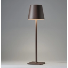 Tischlampe für Restaurants, BRAUN, mit Akku, wiederaufladbar, 3600 mAh