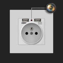 Wandsteckdose Spionen kamera, CMOS, Wi-Fi, 1080p (HD), kamera für spion, Weiß