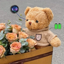 Versteckte Wi-Fi-Kamera, versteckt im Teddybär-Spielzeug, 128 GB SD