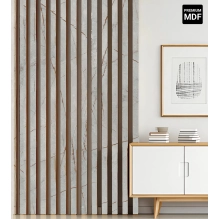 3D-Dekorlamellen, Holzleisten für Wand und Decke (28x37 mm) (CASPIO)
