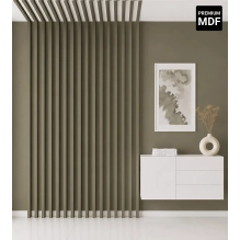 3D-Dekorlamellen für Wand und Decke, Holzlatte (OLIVE) 16x28 mm