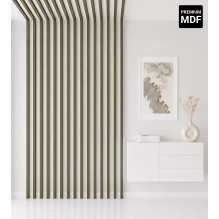 3D-Dekorlamellen für Wand und Decke, Holzlatte (OLIVE) 16x28 mm