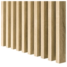3D Lamellenwand, Holzlamellen für Wand oder Decke (16x30 mm) (Sonoma-Eiche)