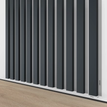 3D Lamellenwand, Holzlamellen für Wand oder Decke (16x30 mm) (Anthrazit)