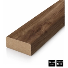Lesene letvice za pregradne stene (28x60mm) (oreh)