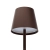Tischlampe für Restaurants, BRAUN, mit Akku, wiederaufladbar, 3600 mAh